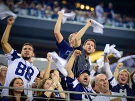 Dallas Cowboys fans at a game